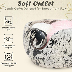Eco-Friendly Wooden Yarn Bowl for Crochet and Knitting Projects Large Capacity Wooden Yarn Bowl Yarn Organizer for Crafters - Product Image 3