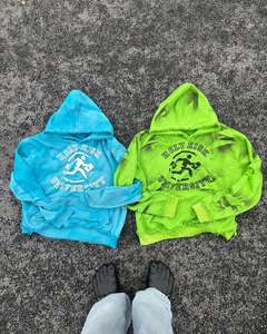 Custom Heavyweight <b>Rhinestone</b> Zip Up Hoodie Letter Pattern Winter Hooded <b>Jacket</b> for Men - Product Image 3