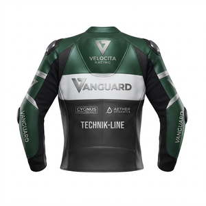 Men’s Cowhide Leather <b>Racing</b> <b>Jacket</b>/Chaqueta MotoCP Style CE Level 2 Armor Motorcycle Track Riding Protective Gear CE - Product Image 2