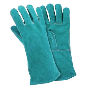 Gants en cuir de vachette fendu anti-chaleur et anti-flamme de qualité supérieure, vêtements de sécurité réfléchissants pour la protection des mains en cas d'incendie - Product Image 3