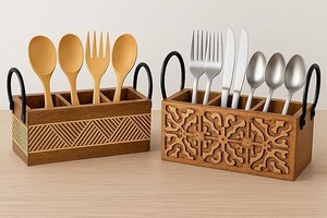 Portacubiertos para Mesa de Comedor, Soporte para Cuchillos y Cucharas, Organizador Multiusos para Cucharas, Caja de Almacenamiento de Vajilla de la India - Product Image 6