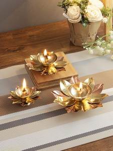 Spiritual Decor Piece <b>Brass</b> Deepak Copper Oil Diya Pooja Light Prayer Corner Temple Home Festival Interior <b>Ornament</b> NEHA - Product Image 5