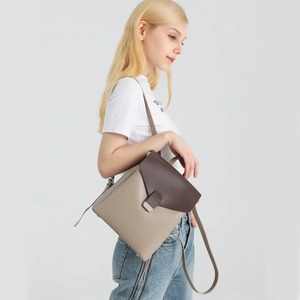 Fashion <b>Backpack</b> for Women Large Capacity Genuine Leather Waterproof Zipper Closure School <b>Backpack</b> - Product Image 4