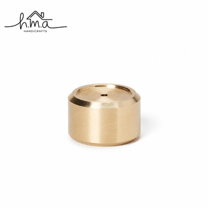 Minimalist Brass Tea Light <b>Candle</b> Holder Brushed Gold Cylindrical Votive Stand Modern Tabletop Decor - Product Image 1