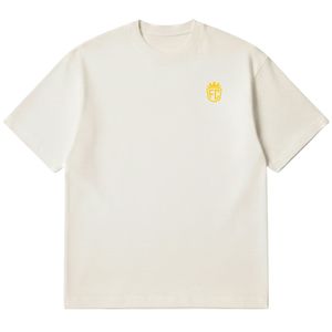 Men Oversized Neutral T Shirt Short Sleeve Crew Neck Cotton Casual Streetwear Top <b>Small</b> <b>Chest</b> Logo Print Summer Tee - Product Image 1