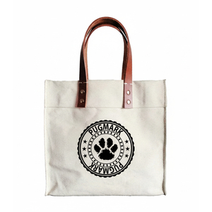 Wholesale Anti-Theft Waterproof Geometric Cotton Canvas Tote <b>Bag</b> Custom Size Foldable Shoulder Handle Button Closure <b>Reusable</b> - Product Image 1