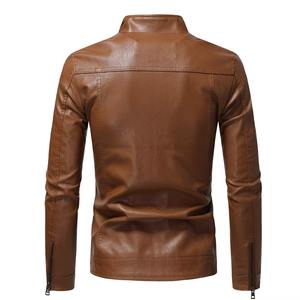 Veste en cuir véritable pour homme, en cuir de vachette, style motard, manteau d'hiver, vente en gros, fournisseur OEM - Product Image 6