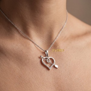 Luxurious Diamond Forever Symbol Gold Link Pendant <b>Necklace</b> Women Engagement Wedding Party Bridal Gift Anniversary Modern - Product Image 6