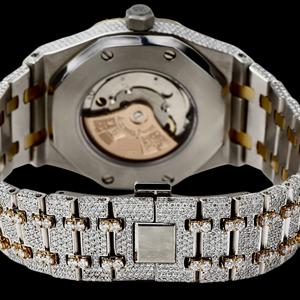 Baguette and Round Moissanite Diamond <b>Watch</b> 925 <b>Sterling</b> <b>Silver</b> Fancy <b>watch</b> Exclusive New Designer <b>Watch</b> for men's - Product Image 6