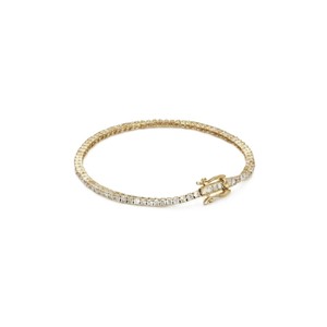 Bracelet tennis en or massif 9K 10K 14K 18K avec diamants de laboratoire ronds brillants certifiés IGI – Élégant cadeau de mariage en gros - Product Image 2