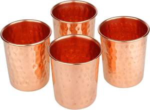 Handmade Pure <b>Copper</b> Glass <b>Cup</b> for Drinking Water Ayurvedic <b>Copper</b> Mug Tumbler for Home Kitchen - Product Image 4