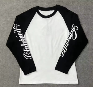 T-shirt de haute qualité 100% coton, streetwear, logo personnalisé, t-shirt à manches longues pour homme, t-shirt à manches longues en waffle pour homme - Product Image 6