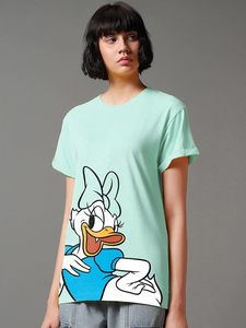Camiseta Oficial para Mujer, Estampado Gráfico, Corte Boyfriend, Manga Corta, Cuello Redondo, Algodón, Corte Relajado - Product Image 3