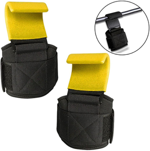 Crochets de musculation avec sangles de maintien et support de poignet pour haltérophilie et powerlifting - Product Image 3