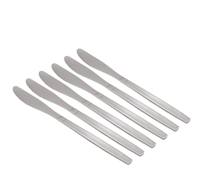 Stainless Steel Dessert <b>Knife</b> Butter Dinner <b>Knives</b> Matte Finish Flatware Set Modern Design Tableware Used - Product Image 2
