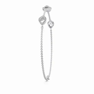 Eye of Serenity Lab Grown Diamond Chain Bracelet 9kt 14kt 18kt Yellow <b>Rose</b> White <b>Gold</b> 0.404 Carat 65 Diamonds Elegant Wristwear - Product Image 2