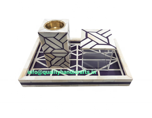 Offre Spéciale de style arabe Ramadan Eid coffret cadeau os incrustation Bakhoor brûleur plateau acrylique boîte gris religieux Mubkhar Oud brûleur - Product Image 2