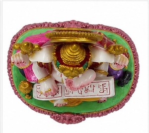 Sculpture de Ganesha en résine blanche polie Sulfax Trading, artisanat traditionnel, décoration religieuse pour la maison, le bureau, le temple, la table, Diwali - Product Image 6