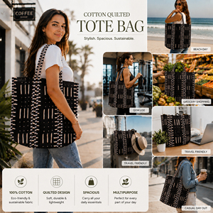 Everyday Lifestyle Bag Quilted Solid <b>Black</b> Bohemian Style Spacious Open <b>Top</b> Women's Shoulder Bag for Travel Gym Beach Casual Use - Product Image 1