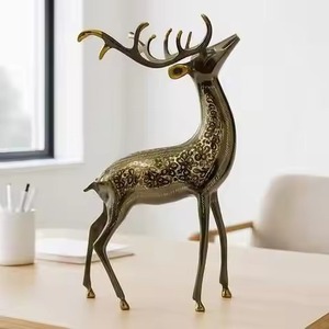 Statue de renne décorative en fer de qualité supérieure, décoration de Noël pour la collection d'ameublement de la maison - Product Image 4