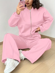 <b>Womens</b> Cozy <b>Fleece</b> Hoodie and <b>Jogger</b> Set Custom Logo Printing Bulk Orders OEM ODM Manufacturer Wholesale Clothing - Product Image 3