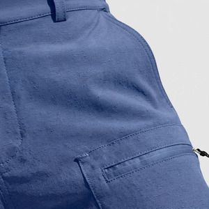 Pantalones Cortos de Senderismo para Hombre, Tejido Sólido, Transpirable, de Lona, Cintura Alta, Secado Rápido, Estilo Casual, con Bolsillos Tipo Bermuda y Cierre con Cordón - Product Image 6