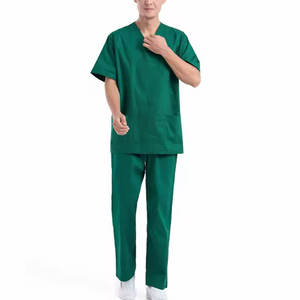 Ensembles de blouses médicales premium pour hommes, haut à col en V et manches courtes, pantalon cargo, uniforme d'infirmière d'hôpital, tenue de travail chirurgicale pour médecins, ensembles de blouses médicales - Product Image 1