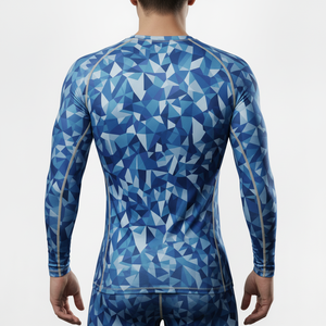 Camiseta de Compresión para Hombre, Diseño OEM, Mangas Largas, Protección Solar UPF 50, Nailon y Spandex, MMA, Rashguard Personalizado - Product Image 4