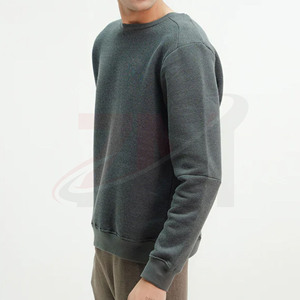 Sudadera de Cuello Redondo Gris Oscuro, Corte Regular, Color Sólido, Tejido de Algodón, Informal, para Otoño, con Logotipo Estampado con Transferencia Térmica en la Parte Delantera - Product Image 2