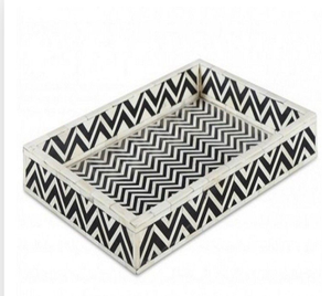 Bandeja Decorativa de Lujo Hecha a Mano en India con Incrustaciones de Hueso, Nuevo Diseño Ecológico para el Hogar, Directo de Fábrica - Product Image 3
