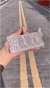 Collar con Colgante de Plata 925 Personalizado, Diseño Único, Completamente Cubierto de Circonitas, Corte Brillante Redondo, Estilo Hip Hop Moderno, con Cadena de Cuerda - Product Image 4