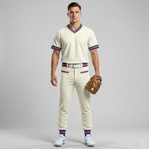 OEM Custom Blank Throwback Men's Baseball Uniform Softball Jersey Set <b>Retro</b> Pullover Sportswear Wholesale - Product Image 1