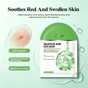 Masque facial purifiant à l'acide salicylique, exfoliant en profondeur, contrôle du sébum, resserre les pores, élimine les points noirs, réparation de l'acné, soin de la peau - Product Image 5