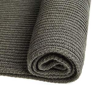 ผ้าพันคอไหมพรมแบบไม่มีพู่สำหรับทุกเพศ - ผ้าพันคอฤดูหนาวสไตล์มินิมอล - ผ้าพันคอแบบนุ่มถักลายริบพร้อมโลโก้สั่งทำได้ - Product Image 3