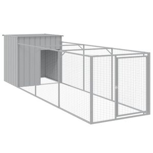 43.3 grigio chiaro "x 159.4" x 43.3 "casa per cani in acciaio zincato con case e mobili per animali domestici - Product Image 2