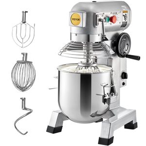 Impastatrice Elettrica Commerciale 1100W con Ciotola in Acciaio Inox da 30Qt, 3 Velocità e Funzione Timer - Product Image 1