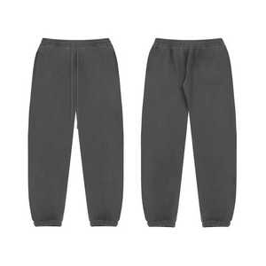 High Quality French Terry Cotton Oversized Baggy Sweatpants Custom Straight Curved Striped <b>Trousers</b> with Drawstring Rope - Product Image 4