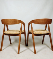 Chaise de salle à manger de style nordique moderne, structure en bois massif, coussin en éponge douce, chaise de restaurant