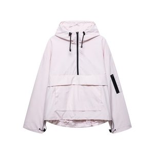 Unisex Hooded Half Zip Windbreaker <b>Jacket</b> With Pockets Casual Loose Fit Autumn Outerwear - Product Image 5
