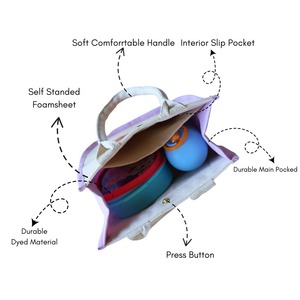 Bolsa de lona de algodón de excelente calidad para niños, con diseño lindo, para la escuela, viajes y picnics. - Product Image 3