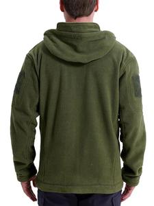 Veste Softshell Homme Personnalisée Hiver 2026 à Capuche en Toile Couleur Unie Fermeture Éclair Poches Logo Avant Coupe-Vent Style Urbain - Product Image 2