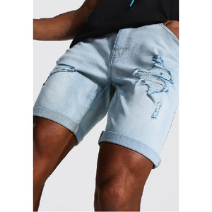 Shorts en jean respirants pour hommes, style décontracté, motif uni, service OEM, collection été 2026, les plus vendus - Product Image 3