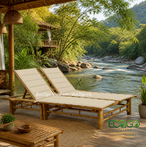 Bamboo Sunbed| Handcrafted <b>Folding</b> Tropical Outdoor Furniture | Custom Size & Design | Wholesale OEM Supply - Product Image 2