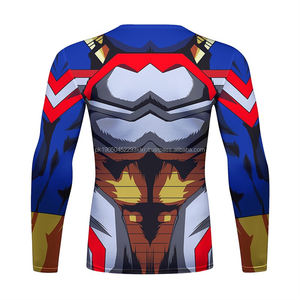 Camiseta de surf de compresión Sve larga con estampado personalizado para hombres Diseño liso Protección S y Jiujitsu Rashguard para MMA - Product Image 4