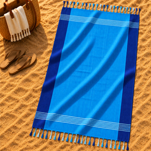 Serviette Kikoy au design élégant, serviette Kikoy en tissu éponge, serviette turque de qualité supérieure pour la plage, vente en gros en Inde. - Product Image 5