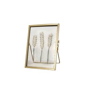 Superior Quality <b>Gold</b> Metal Photo <b>Frame</b> Rectangular Double Glass Flower Display <b>Frame</b> Home Decor Brass Picture Holder On Sale - Product Image 6