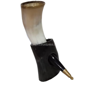 Cuerno para Beber de Buey Búfalo Real, Diseño Artesanal de Inspiración Medieval, Alta Calidad, Elegante, Hecho por Artesanos Indios para Vikingos - Product Image 2