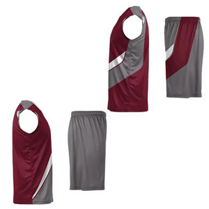 Ensembles d'équipe sportive personnalisés de haute qualité en polyester avec impression par transfert thermique, créez votre propre design unisexe sans manches à col en V - Product Image 6