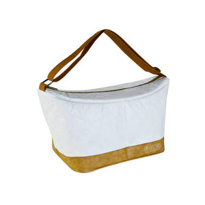 Sac à lunch isotherme en papier kraft tyvek personnalisé, portable et durable avec impression de logo - Product Image 4