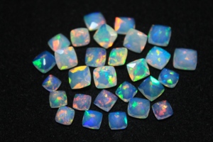 HASNAIN <b>GEMS</b> Natural Faceted Cushion Cut Opal Gemstone Multi <b>Fire</b> Color Play Loose <b>Stone</b> DIY From Rajasthan All Sizes - Product Image 4
